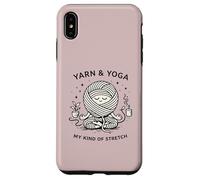 Yarn and Yoga My Kind of Stretch Knitter Hobby Craft Humour Coque pour iPhone XS Max