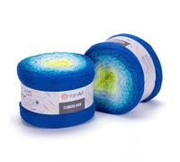 Yarn Art Flowers Vivid Yarn Pelote de laine fine multicolore pour crochet printemps été 55% coton 45% acrylique 250 g / 8.80 oz