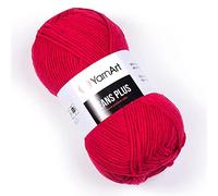 Yarn Art Jeans Plus Yarn, 55 % coton, 45 % polyacrylique, 100 g, 160 m, poids du fil : 4 : peigné-Aran (51)