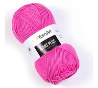 Yarn Art Jeans Plus Yarn, 55 % coton, 45 % polyacrylique, 100 g, 160 m, poids du fil : 4 : peigné-Aran (42)