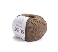 Yarn Art YarnArt Jeans Sport Pelote de fil à tricoter en coton doux 55 % coton, 45 % acrylique, 50 g, 150 m
