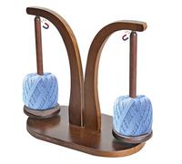 Yarn Ball Holder - Portable Yarn Minder Spinner | Yarn Spinner Stand for Crocheting and Knitting | Magnetic Yarn Pendulum Knitting Stand Double Yarn Spindle Rotating Wooden Sewing Tool for Knitting