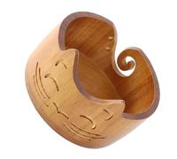 Yarn Bowl Cat Shape Wooden Yarn Holder Dispenser Crochet Organizer Storage Supplies for Knitting Crafters Home Use Solid Wood 1 Piece (18 * 18 * 10cm)