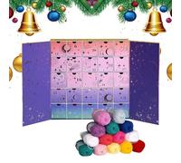 Yarn Christmas Advent - Calendar 25 Days Knitting Crochet Supplies | Daily Countdown for Women, Mothers Craft Enthusiasts Perfect for Winter Projects or Seasonal Decorating, 13.78x13.78x2.95in