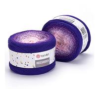 YarnArt 321 Pelote de fil à crochet 100 % coton Motif roses Multicolore 250 g 900 m