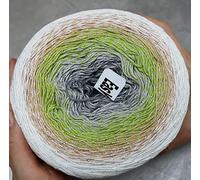 YarnArt 3274 Pelote de fil de coton à paillettes Motif fleurs de lune 260 g Longueur 1000 m Fil de sport Crochet arc-en-ciel en lurex métallique brillant Coton multicolore Crochet arc-en-ciel