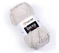 YarnArt Jeans Plus Fil en coton mélangé pour tricot et crochet, doux pour bébé, 55 % coton et 45 % acrylique, 100 g, 160 m, poids du fil : 4, 1 pelote (49)