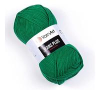 YarnArt Jeans Plus Fil en coton mélangé pour tricot et crochet, doux pour bébé, 55 % coton et 45 % acrylique, 100 g, 160 m, poids du fil : 4, 1 pelote (52)