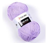 YarnArt Jeans Plus - Fil en coton mélangé - Pour tricot et crochet, doux pour bébé, 55 % coton, 45 % acrylique, 100 g, 160 m, poids du fil : 4, (1 écheveau) (89)