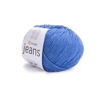 YarnArt Jeans Sport Fil 55 % coton 45 % acrylique 1 écheveau/pelote de 50 g 150 m de fil de coton doux pour tricot et amigurumi