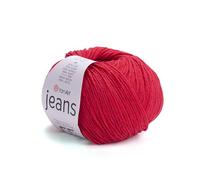 YarnArt Jeans Sport Fil 55 % coton 45 % acrylique 1 écheveau/pelote de 50 g 150 m de fil de coton doux pour tricot et amigurumi