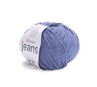 YarnArt Jeans Sport Fil 55 % coton 45 % acrylique - 1 écheveau/pelote de 50 g - 150 m de fil en coton doux pour tricot et amigurumi (68)