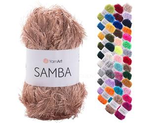 YarnArt Samba Fil doux imitation fourrure - 150 m - Pour tricot, crochet et amigurumi - Pour écharpes, chapeaux et projets décoratifs - 100 g (3276)