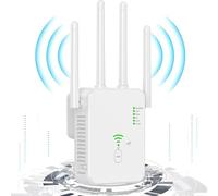 Yarniss 2024 Nouveau Répéteur WiFi, Repeteur WiFi Puissant 1200Mbps, Amplificateur WiFi sans Fil Double Bande 5GHz & 2.4GHz avec WPS, WiFi Extender Port Gigabit, Compatible avec Tous Les Routeurs