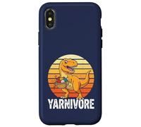 Yarnivore Fil à Tricoter drôle et Mignon Motif Dinosaure Coque pour iPhone X/XS