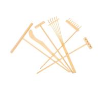 YARNOW 1 Ensemble Accessoires De Bacs De Sable à Thé Mini Râteau Pot Râteau Zen Outil Jardin Zen Sable Râteau De Bac à Sable Jardinage Mini-Accessoires De Jardin Râteau à Sable en Bois