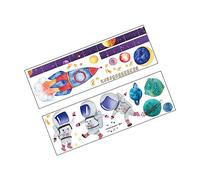 YARNOW 1 Ensemble Autocollant Mural pour Toise de Spaceman Amovible pour Chambre Décoration Ludique et Éducative pour Mesure Embellissement