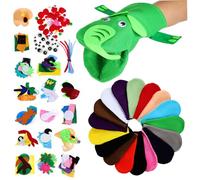 YARNOW 1 Ensemble De Marionnettes À Main Marionnettes pour Enfants Kit De Fabrication De Marionnettes À Main pour Enfants Fournitures De Marionnettes À Main en Feutre Kit De