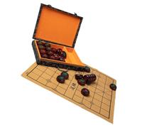 YARNOW 1 Ensemble Échiquier Bois Traditionnel Chinois Ensemble de Xiangqi Plateau Bois pour Adultes Accessoire et Élégant pour Jeux de Société