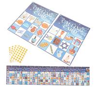 YARNOW 1 Ensemble Jeu de Bingo de Hanoukka de Cartes Thématiques pour Joueurs Amusante pour Fête de Hanoucca Développement Intellectuel Famille