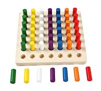 YARNOW 1 Ensemble Jeu Éducatif Bois pour Set de Interposeur Bois pour Développement de Reconnaissance des Couleurs Montessori pour Coordination Main Œil et Motricité Fine