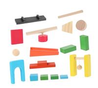 YARNOW 1 Ensemble Jeux de Blocs Bois Multicolores pour Garçon Fille Kit Dominos Éducatifs Amusants pour Garçons et Filles de Construction pour Développement Précoce