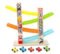 YARNOW 1 Ensemble Jouets de Glisse sur Piste pour Garçon Fille Voiture de Course Interactive Couleurs Arc Ciel Éducatif Précoce pour Développer Imagination Relation Parent Garçon Fille