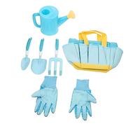 YARNOW 1 Ensemble Outils de Jardinage Éducatifs pour Garçon Fille Plastique Pelle Râteau et Panier de Rangement pour Activités de Plein Air