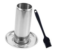 YARNOW 1 Jeu Assiette De Poulet Grillé Support De Poulet De Canette De Bière Support à Poulet Pratique Grille De Poulet Étagère De Poulet Grillé Stand De Poulet Silver Acier Inoxydable