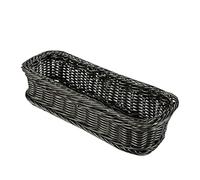 YARNOW 1 Pc Plateau Décoratif Panier à Couverts Support De Support De Boite De Rangement Tiroir Organisateur De Tiroir à Ustensiles Boîte De Rangement Imitation Rotin