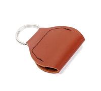 YARNOW 1 Pièce Pochette Cuir PU pour Médiators de Guitare Marron Étui de Rangement Portable avec Porte Clés pour Plectres pour Guitaristes