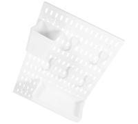 YARNOW 1 Set Panneau Perforé Mural Organisateur Blanc en Plastique sans Percer Multi-Fonctionnel Forte Capacité de Charge pour Salle de Bain et Chambre