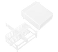 YARNOW 1 Set Support de Rangement pour Lames de Laboratoire et Bocal de Coloration en Plastique Blanc Fentes Solides et Capacité Suffisante pour Applications Histologiques