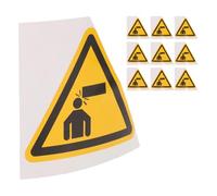 YARNOW 10 Autocollants de Sécurité Triangulaires en Pvc pour Machines, Panneaux D'avertissement Prévenant les Collisions de Tête, Application Polyvalente Industrielle