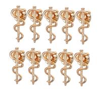 YARNOW 10 Pièces Broche Serpent Broche Alliage Rétro Insigne De Médecin Épingle à Foulard Animal Accessoire De Manteau Vintage