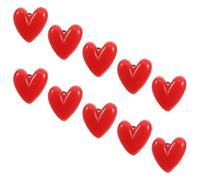 YARNOW 10 Pièces Broches Coeur Rouge Épingles Col Enamel Romantiques pour Décoration Saint-valentin Accessoires Mode pour Femme et Mariée Pins Badge Amour et Polyvalent