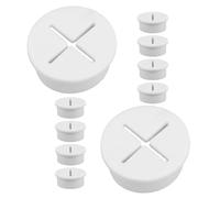 YARNOW 10 Pièces Cache-câbles de Bureau Blanc en Plastique Caoutchouc pour | Fils, Protège les Cordons des Bords Tranchants, pour Bureau Gaming et Poste de Travail