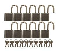 YARNOW 10 Pièces Cadenas à Clé Mini en Alliage de Zinc Doré avec Protection Sécurisée, Design Élégant, pour Bagages, Journaux Intimes et Boîtes à Bijoux