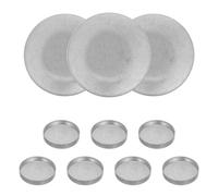YARNOW 10 Pièces Capuchon de Poteau Rond en Fer Argenté 32mm pour Garde-corps de Jardin, Embout Décoratif Moderne et Résistant la Corrosion pour DIY Extérieur