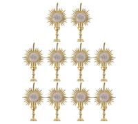 YARNOW 10 Pièces Décoration de Gâteau Dorée en Alliage pour Célébrations Religieuses, Design Élégant Européen, Réutilisable et Facile à Utiliser pour Communion et Événements D'église