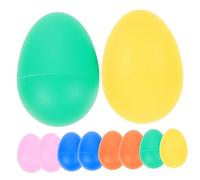 YARNOW 10 Pièces Jouets de Percussion pour Garçon Fille Œufs Musicaux Plastique Instruments Éducatifs Précoces Développement des Compétences Motrices Orange Jaune Vert Rose Bleu