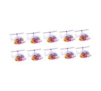 YARNOW 10 pièces Jouets Hélicoptère à Remontoir Plastique pour Garçon Fille Lot de Jouets Éveils Volants Amusants Fête et Activités Scolaires Couleur Aléatoire Couleur Aléatoire
