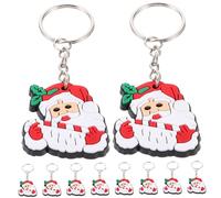 YARNOW 10 pièces Lot de Porte Clés Père Noël Breloques Décoratives Originales pour Sacs et Clés Accessoires Portables pour Fêtes Noël Créatif et
