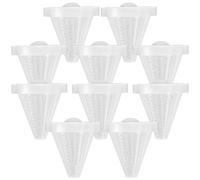 YARNOW 10 Pièces Mangeoire avec Ventouse Capsules à Billes Bol Couvercle de Fosse Plateau de friteuse à air Attraper FA à cône mangeoire à Poissons mangeoire à vers Transparent