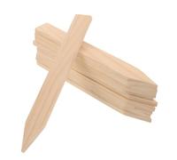 YARNOW 10 Pièces Piquets de Jardin Pointus en Bois pour Zones de | Bois Beige à Veinage Visible, Structure Stable et Disposition Flexible, pour Planification du Jardin et Aménagement Paysager