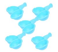 YARNOW 10 Pièces Set de Pelles à Sable pour Garçon Fille Tamis Plastique Bleu Perforé Jouets de Plage et Bain pour Jeux Extérieurs et Construction de Châteaux de Sable