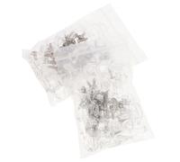 YARNOW 100 Clips de Fixation Pack de 100 Pièces pour Rubans LED en Plastique Abs Vis, Supports Robustes Installation Facile pour Bande Lumineuse LED 10mm sous Meuble