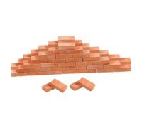 YARNOW 100 Pièces Brique Simulée Petites Briques pour Les Enfants Maison De Poupées Tout Petit Briques Miniatures Patio Blocs Mini Briques Petites Briques Décor De Micro-Paysage Argile