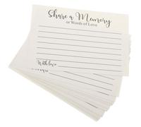 YARNOW 100 Pièces Cartes de Souvenir Religieux 4x6 Pouces en Papier Beige | Message Discret, Surface Lisse, Écriture Facile, pour Familles et Églises Lors des Services Commémoratifs