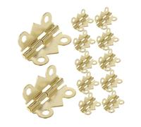 YARNOW 100 Pièces charnières pour Les Miniatures Petite Maison Mini-Choses Meubles Petites charnières Enfants Poupée charnière modèle Miniature charnière Miniature Alliage Doré